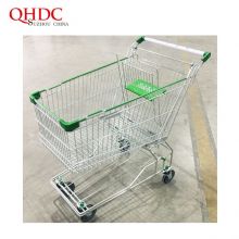 Zinc Plated Surface Treatment Metal Material Supermarket Trolley Cart for Shopping