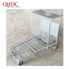 Supermarket Warehouse Trolley Flat Cart With Four Wheels