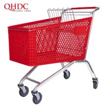 plastic shopping trolley structure super market plastic cart shopping cart