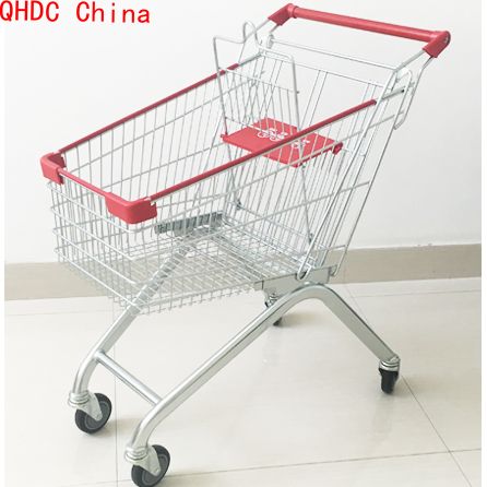 Euro 60liter Chinese Manufacturer Supermarket Trolley Metal Shopping Carts