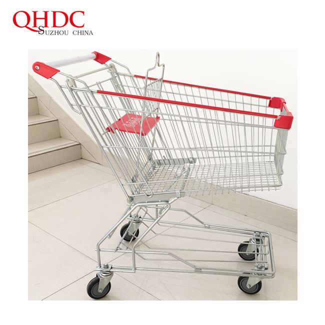 Zinc Plated Trolleys Supermarket Standard Shopping Cart Dimensions