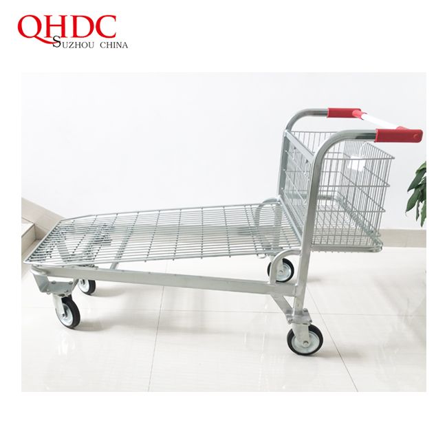 Supermarket Shopping Carts Warehouse Platform Hand Trolley