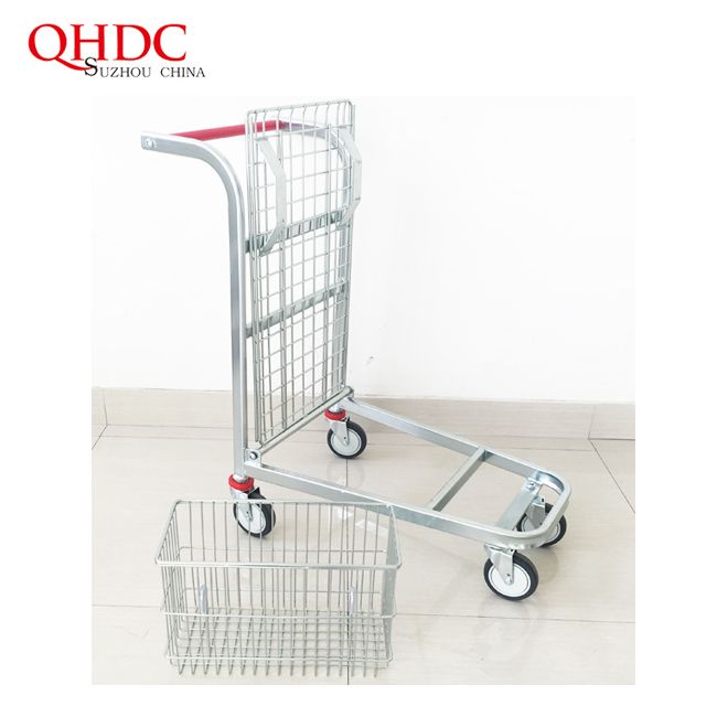 4 Wheel Steel Cart Supermarket Hand Trolley Prices