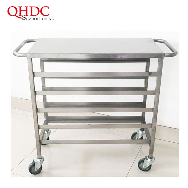 Factory Price Restaurant Serving Cart Stainless Steel Push Trolley