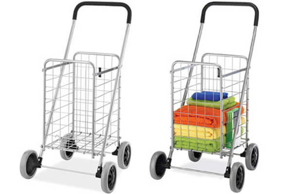 Portable foldable shopping cart makes it easier to go out