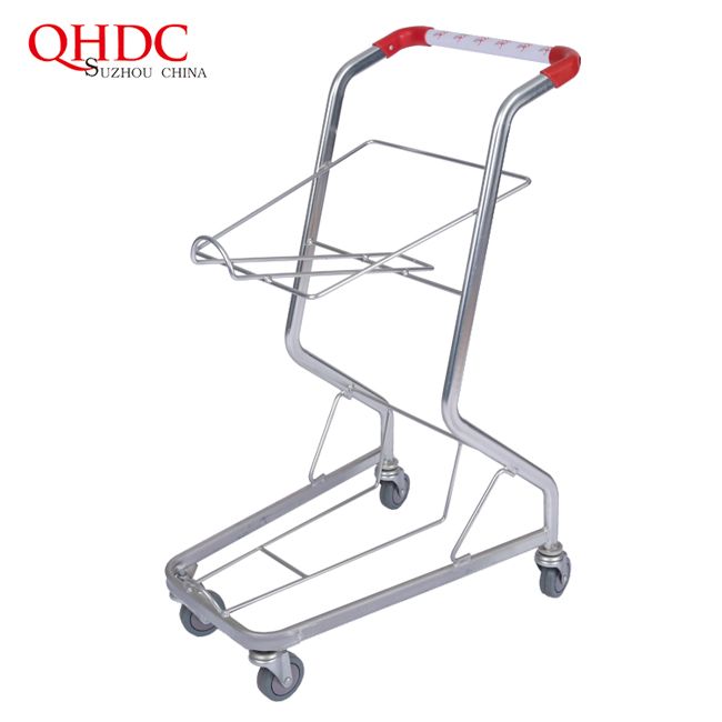Small Supermarket Trolley Cart Shopping Basket Trolley Hand Cart With Wheels
