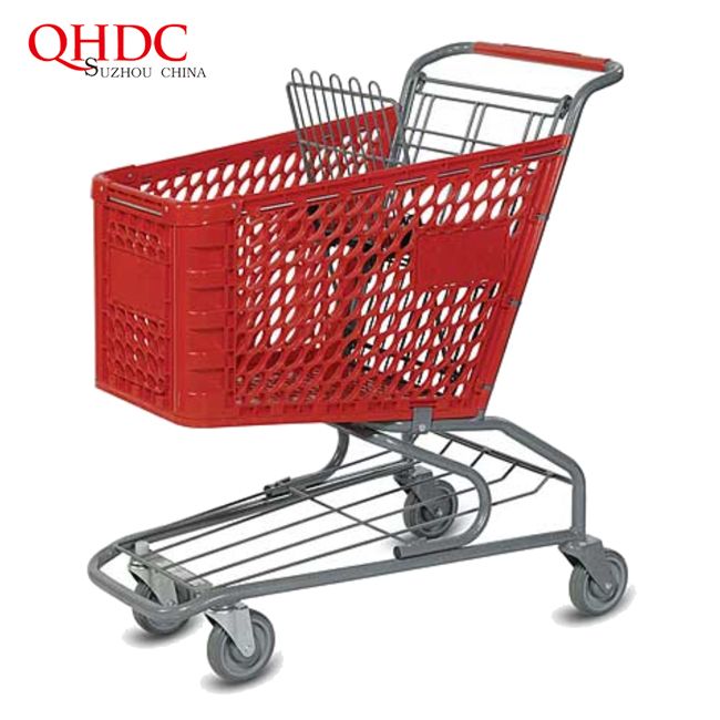 Supermarket shopping trolley cart convenience plastic store shop cart factory
